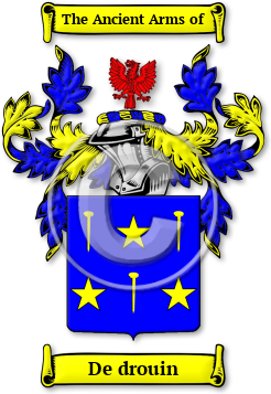De drouin Family Crest Download (jpg) Legacy Series - 150 DPI